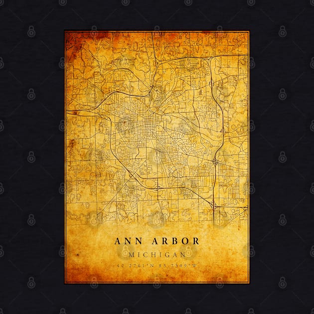 Map of Ann Arbor by theStickMan_Official